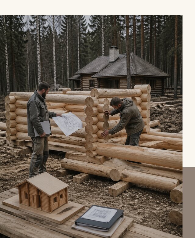 Проектирование и строительство домов из бревна в Ишимбае